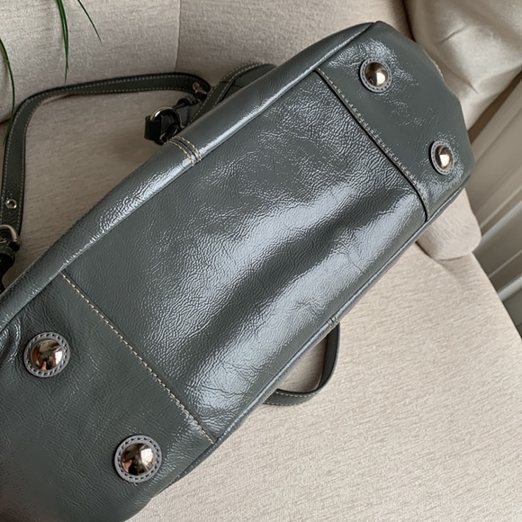 Coach Genuine Leather Handbag in Grey with Dustbag - Picture 3 of 10